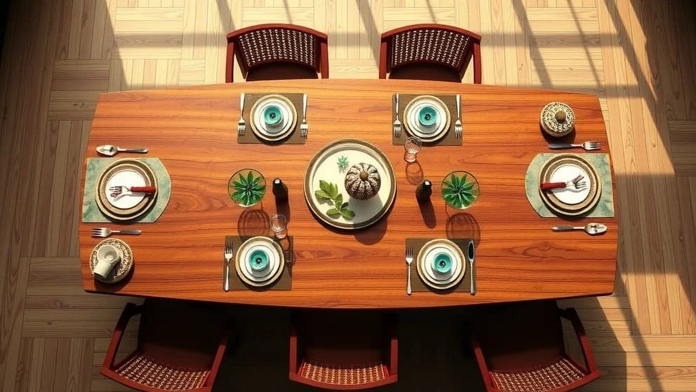 Matsalsbord för 8 personer som varje familj behöver