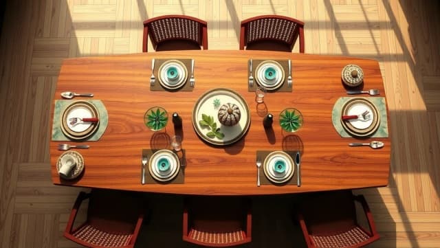 Matsalsbord för 8 personer som varje familj behöver